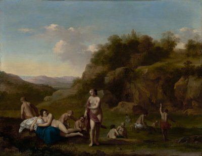 Paisaje con desnudos bañándose de Cornelis van Poelenburgh or Poelenburch